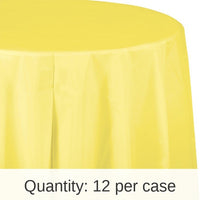 12/Case Bulk Mimosa Round Plastic 82 inch Table Covers