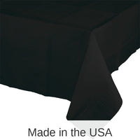 6/Case Bulk Black Velvet Paper Table Covers 54 inch x 108 inch