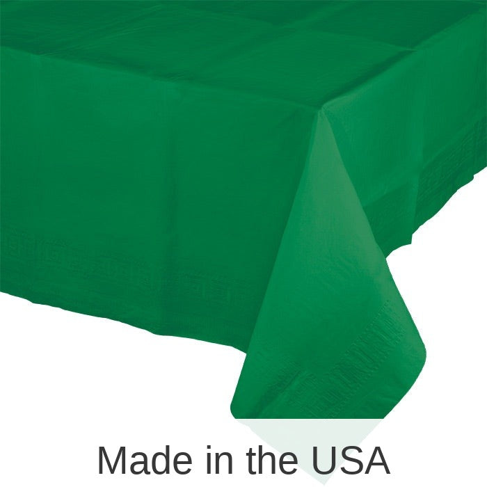 6/Case Bulk Emerald Green Paper Table Covers 54" x 108"