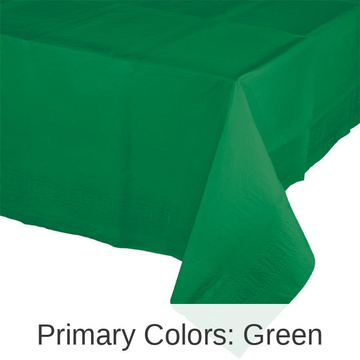 6/Case Bulk Emerald Green Paper Table Covers 54" x 108"