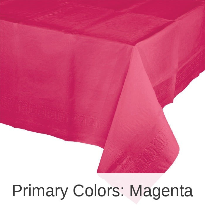 6/Case Bulk Hot Magenta Paper Table Covers 54" x 108"