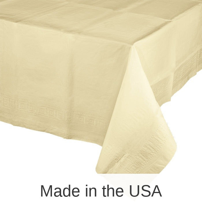 6/Case Bulk Ivory Paper Table Covers 54" x 108"