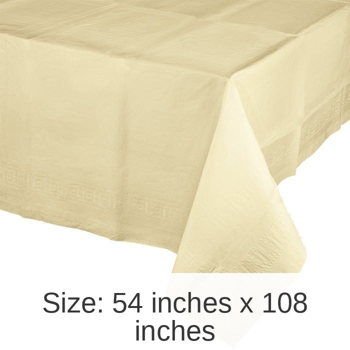 6/Case Bulk Ivory Paper Table Covers 54" x 108"