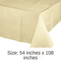 6/Case Bulk Ivory Paper Table Covers 54