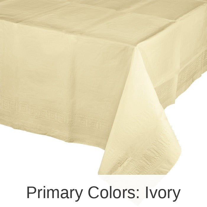 6/Case Bulk Ivory Paper Table Covers 54" x 108"