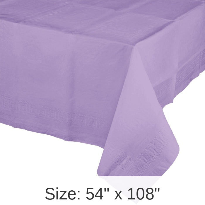 6/Case Bulk Luscious Lavender Paper Table Covers 54" x 108"