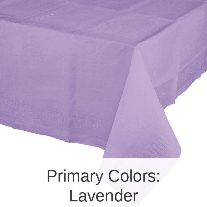 6/Case Bulk Luscious Lavender Paper Table Covers 54" x 108"