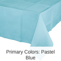 6/Case Bulk Pastel Blue Paper Table Covers 54