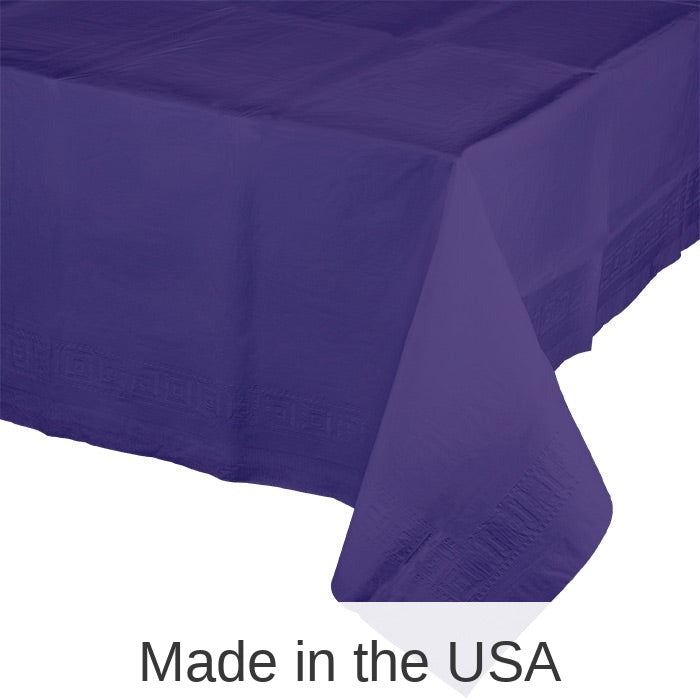 6/Case Bulk Purple Paper Table Covers 54" x 108"