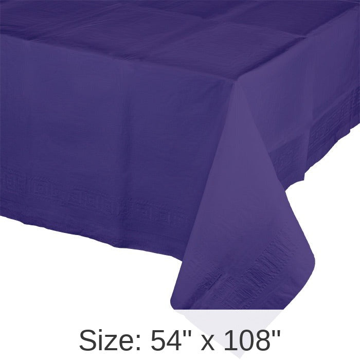 6/Case Bulk Purple Paper Table Covers 54" x 108"