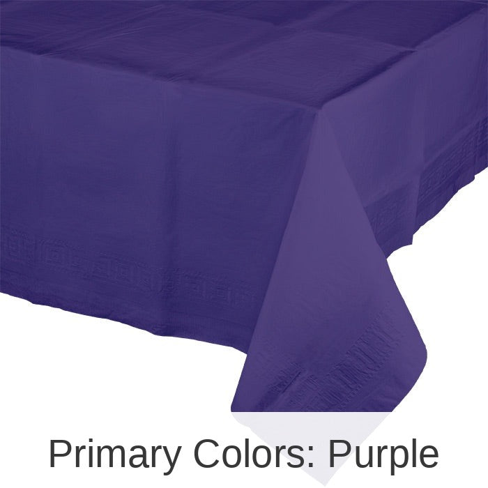 6/Case Bulk Purple Paper Table Covers 54" x 108"