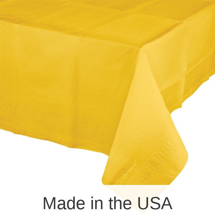 6/Case Bulk School Bus Yellow Paper Table Covers 54" x 108"