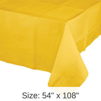 6/Case Bulk School Bus Yellow Paper Table Covers 54