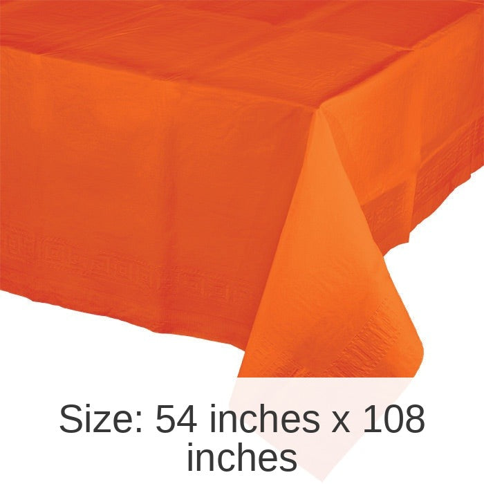 6/Case Bulk Sunkissed Orange Paper Table Covers 54" x 108"