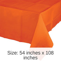 6/Case Bulk Sunkissed Orange Paper Table Covers 54