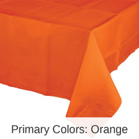 6/Case Bulk Sunkissed Orange Paper Table Covers 54