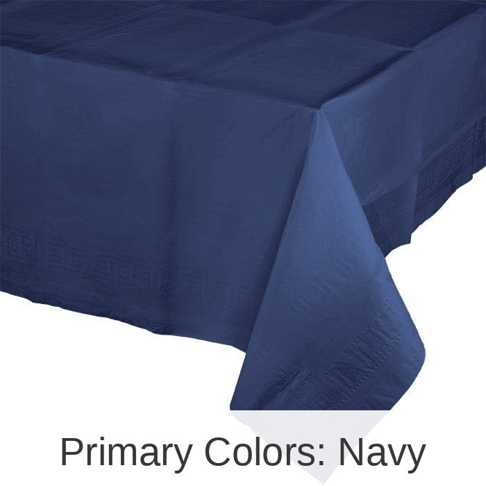 6/Case Bulk Navy Paper Table Covers 54" x 108"