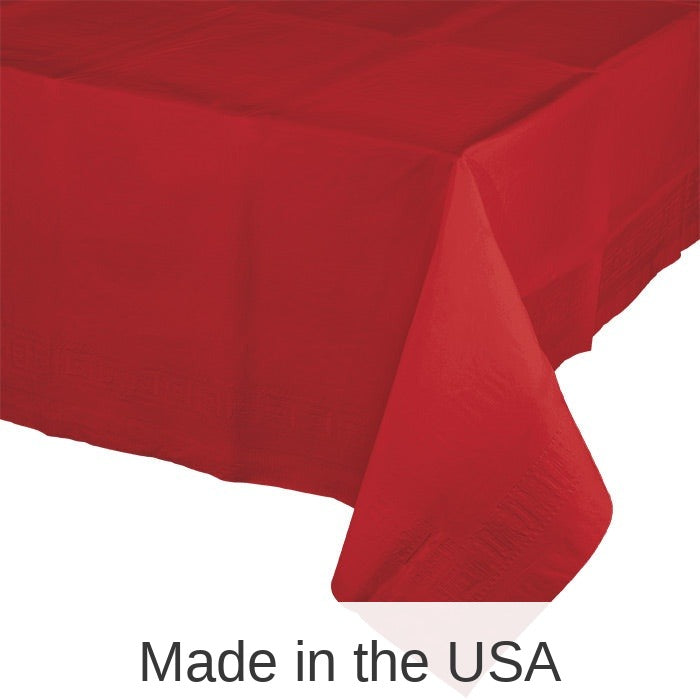 6/Case Bulk Classic Red Paper Table Covers 54" x 108"