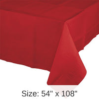 6/Case Bulk Classic Red Paper Table Covers 54