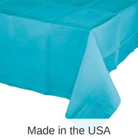 6/Case Bulk Bermuda Blue Paper Table Covers 54 inch x 108 inch