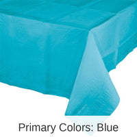 6/Case Bulk Bermuda Blue Paper Table Covers 54 inch x 108 inch