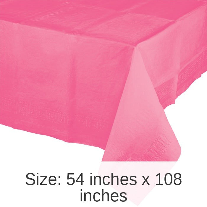 6/Case Bulk Candy Pink Paper Table Covers 54 inch x 108 inch