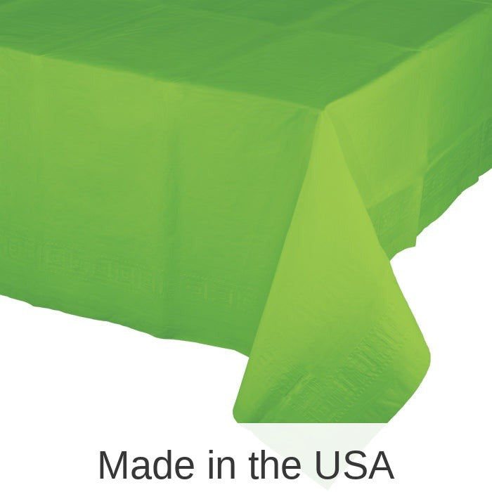 6/Case Bulk Fresh Lime Paper Table Covers 54" x 108"