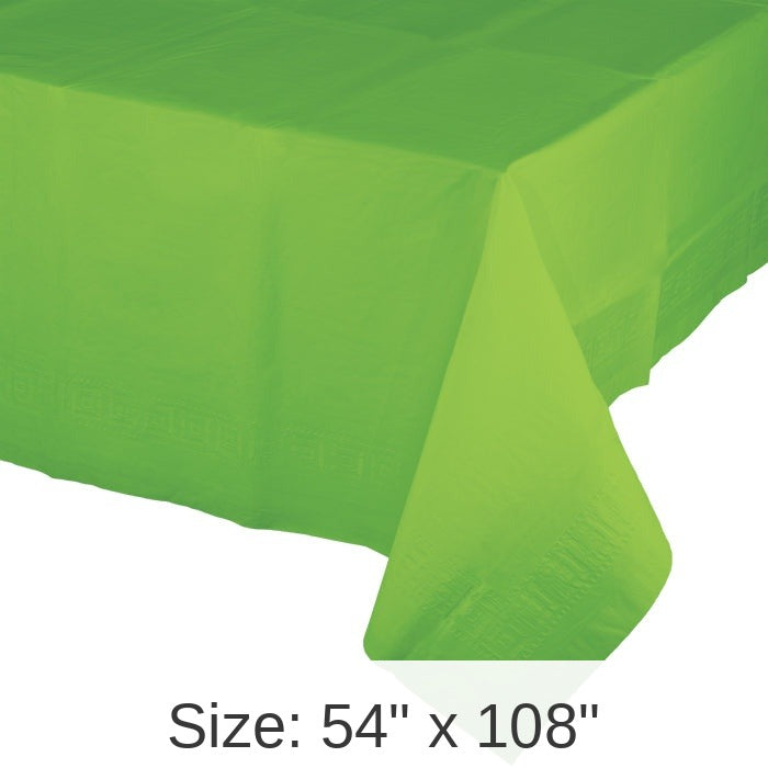 6/Case Bulk Fresh Lime Paper Table Covers 54" x 108"