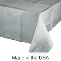 6/Case Bulk Shimmering Silver Paper Table Covers 54