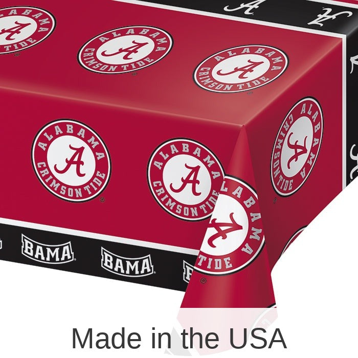 12/Case Bulk Alabama Crimson Tide Plastic Table Covers