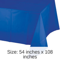 12/Case Bulk Cobalt Blue Plastic Table Covers