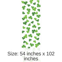 12/Case Bulk Shamrock Plastic Table Covers