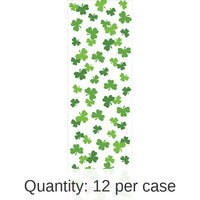 12/Case Bulk Shamrock Plastic Table Covers