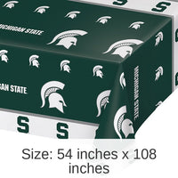 12/Case Bulk Michigan State Spartans Plastic Table Covers