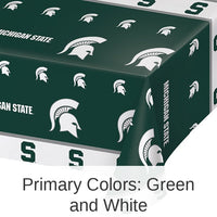 12/Case Bulk Michigan State Spartans Plastic Table Covers