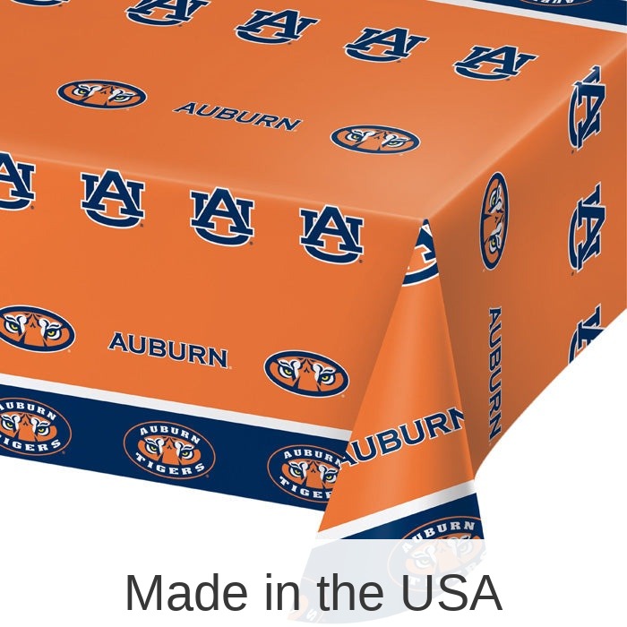 12/Case Bulk Auburn Tigers Plastic Table Covers