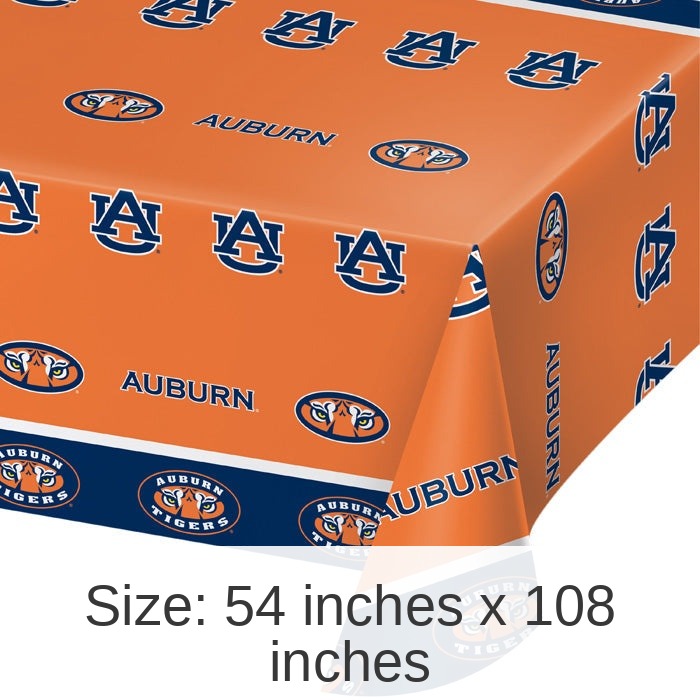 12/Case Bulk Auburn Tigers Plastic Table Covers