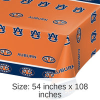 12/Case Bulk Auburn Tigers Plastic Table Covers
