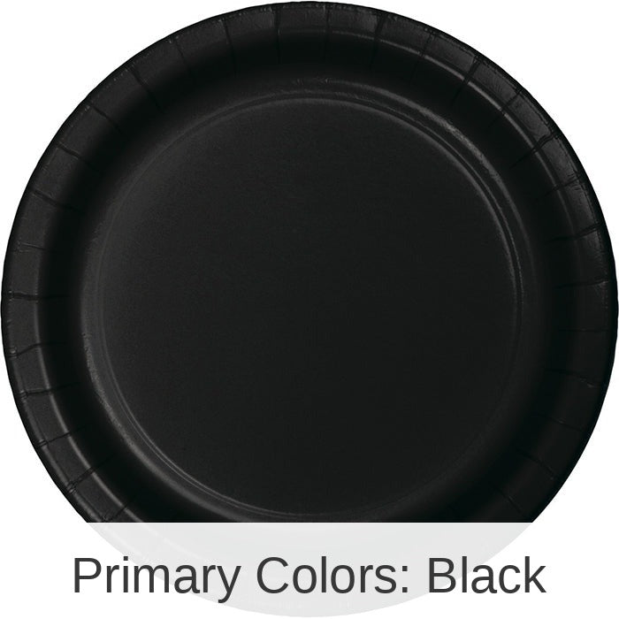 900/Case Bulk Black Velvet Dessert Plates