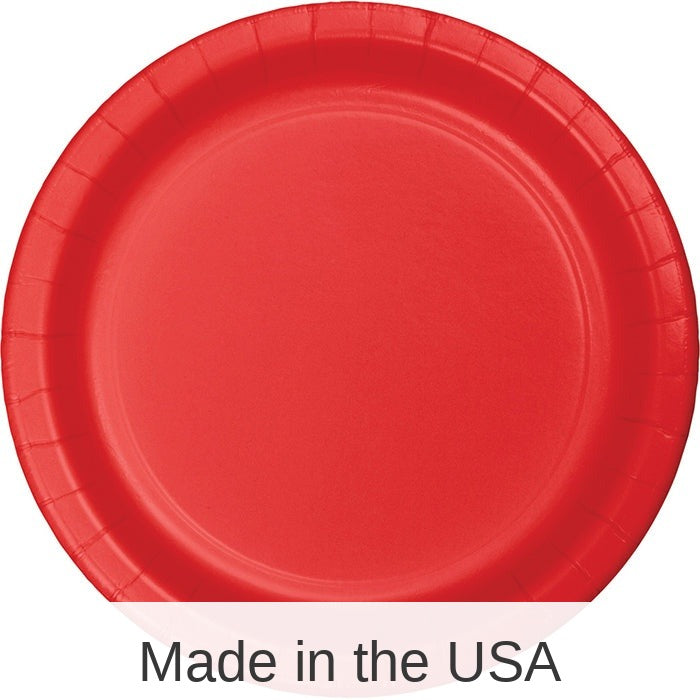900/Case Bulk Classic Red Dessert Plates
