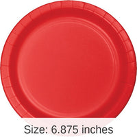 900/Case Bulk Classic Red Dessert Plates