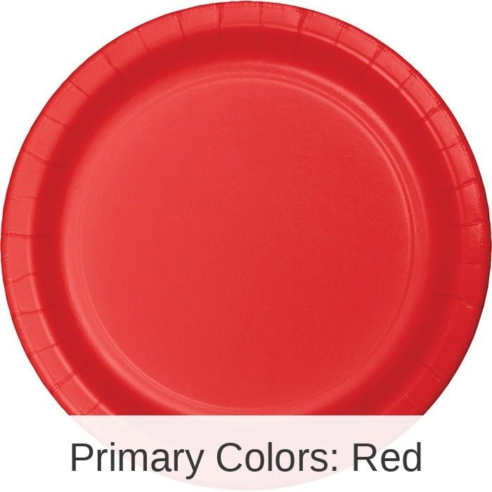 900/Case Bulk Classic Red Dessert Plates