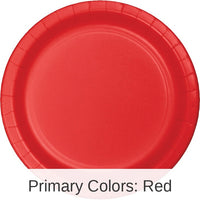 900/Case Bulk Classic Red Dessert Plates