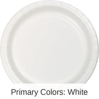 240/Case Bulk White Paper 6.75 inch Dessert Plates