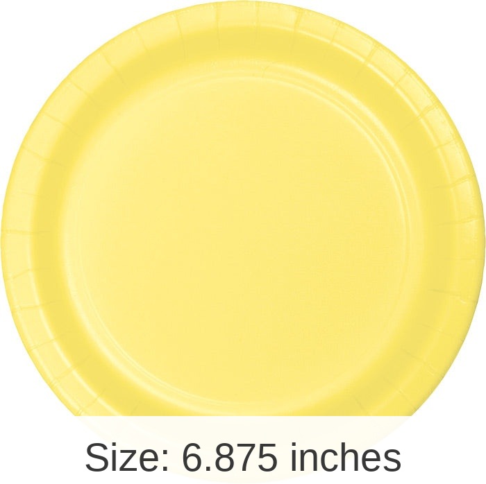 240/Case Bulk Mimosa Paper 6.75 inch Dessert Plates