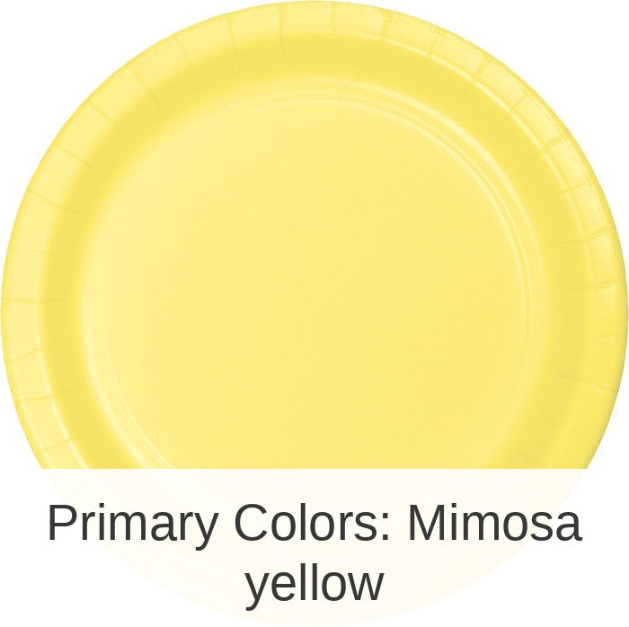 240/Case Bulk Mimosa Paper 6.75 inch Dessert Plates