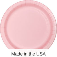 240/Case Bulk Classic Pink Paper 6.75 inch Dessert Plates