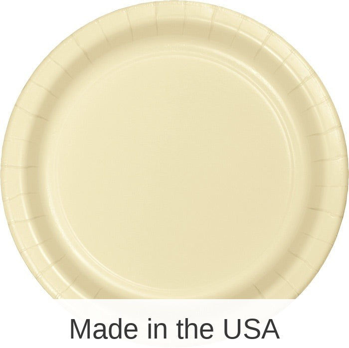 240/Case Bulk Ivory Paper 6.75 inch Dessert Plates