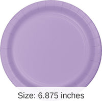 240/Case Bulk Luscious Lavender Paper 6.75 inch Dessert Plates