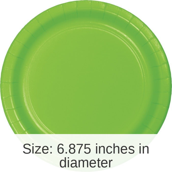 240/Case Bulk Fresh Lime Paper 6.75 inch Dessert Plates